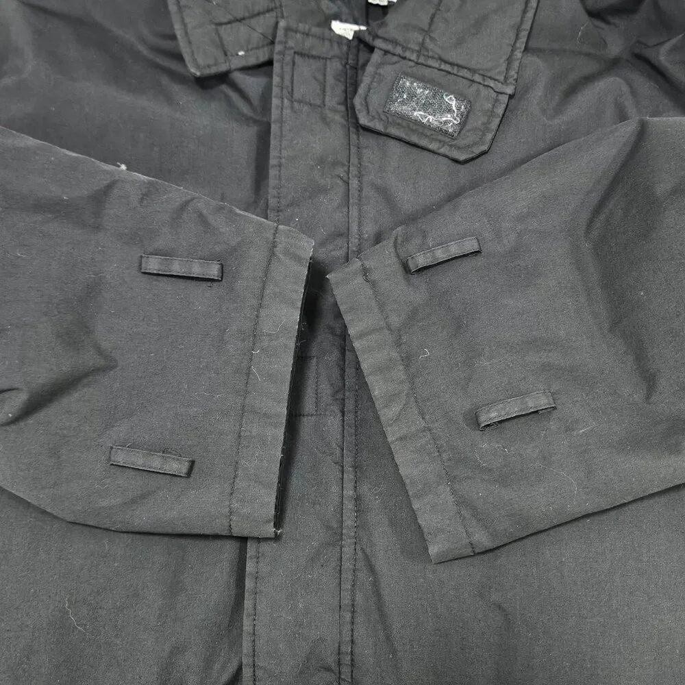 VTG J.J. Cochran Black Duck Down Feather Pocket Long Coat Parka Large 42-44